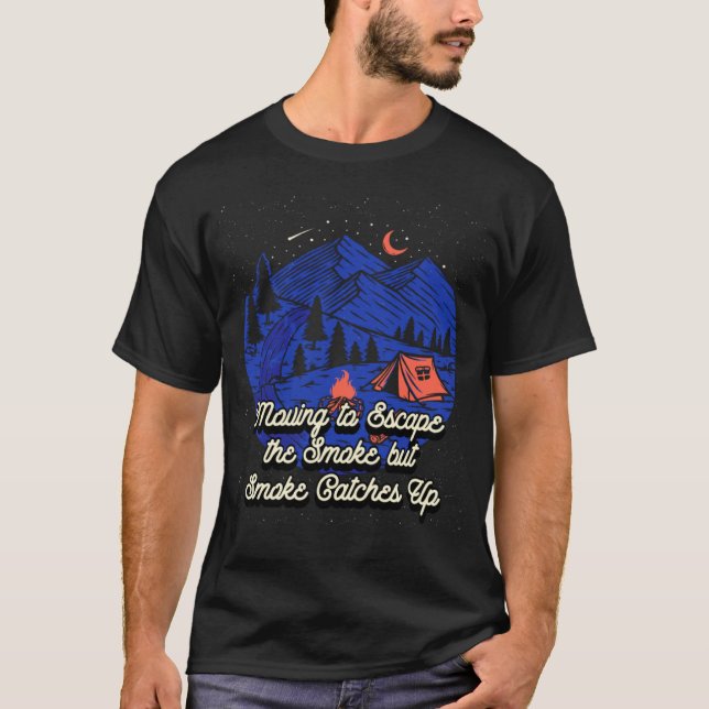 Camiseta Escapar de la Humor S de Camping de Humo (Anverso)