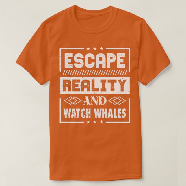 Camiseta Escapar De La Realidad Y Ver Ballenas (Diseño del anverso)