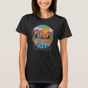 Camiseta Escapar De Las Montañas Soleadas Comunes Caminando