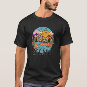 Camiseta Escapar De Las Montañas Soleadas Comunes Caminando