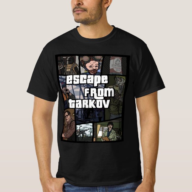 Camiseta Escapar del arte de fans de Tarkov Reddit (Anverso)
