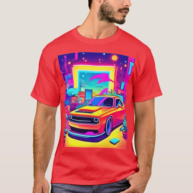 Camiseta Escapar del coche de Neon Dream (Anverso)