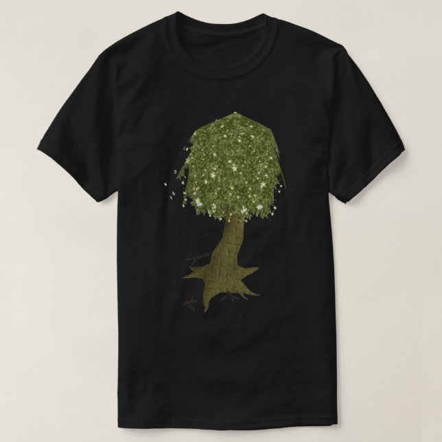 Camiseta Escaparate de renglón de árbol mágico (Diseño del anverso)