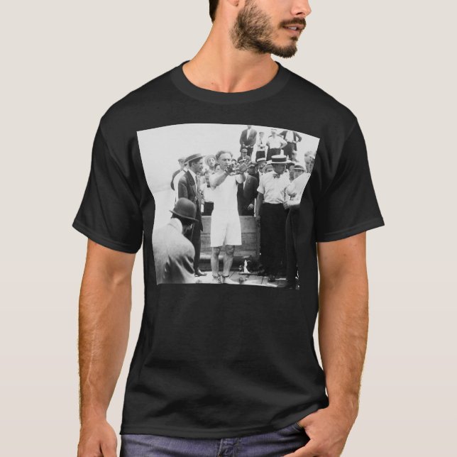 Camiseta Escape 1912 de la caja de Harry Houdini del mago (Anverso)