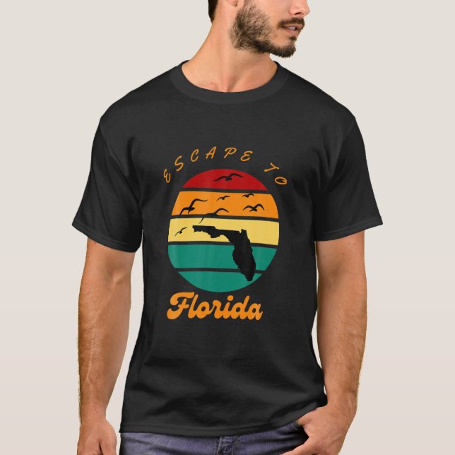Camiseta Escape A Florida Vintage Funny Design (Anverso)