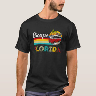 Camiseta Escape A Florida Vintage Retro Para Hombres Mujere