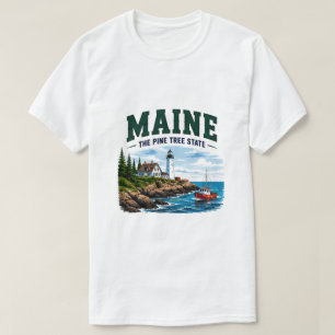Camiseta Escape a la costa atlántica de Maine
