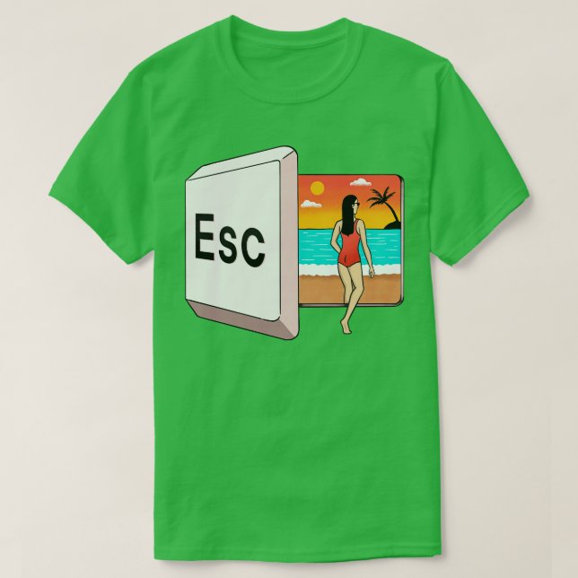 Camiseta Escape a la playa (Diseño del anverso)
