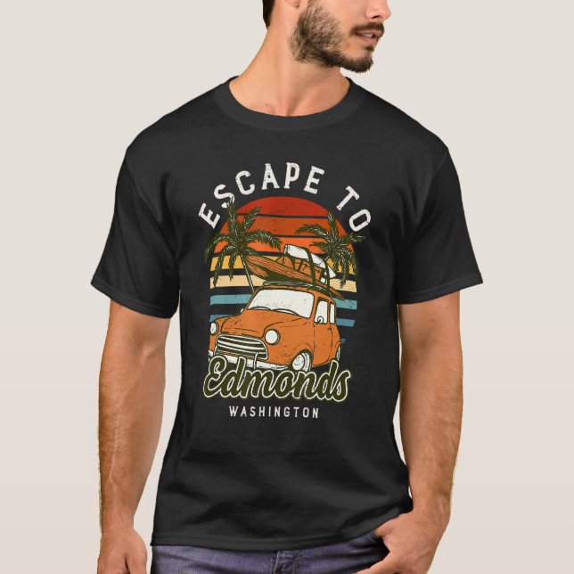 Camiseta Escape A La Playa Edmonds De Washington Ocean Wa S (Anverso)