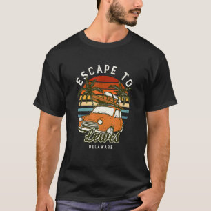 Camiseta Escape A Lewes Beach Delaware Ocean De Summer Vac