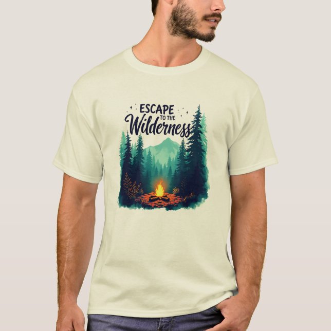 Camiseta Escape al salvaje - Campfire Mountain Adven (Anverso)