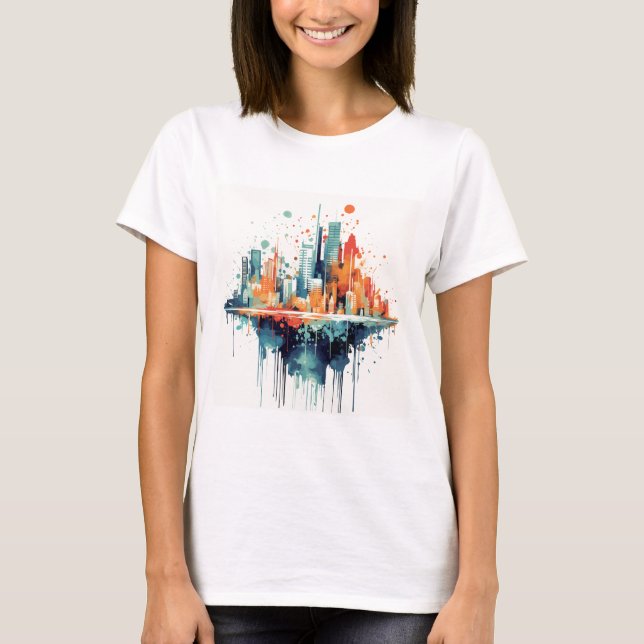 Camiseta Escape colorido de la ciudad (Anverso)