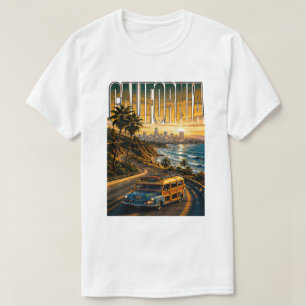 Camiseta Escape costero al atardecer en la costa pacífica d
