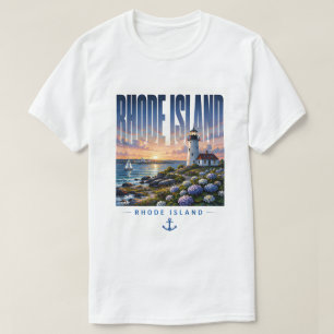 Camiseta Escape costero del faro de Rhode Island