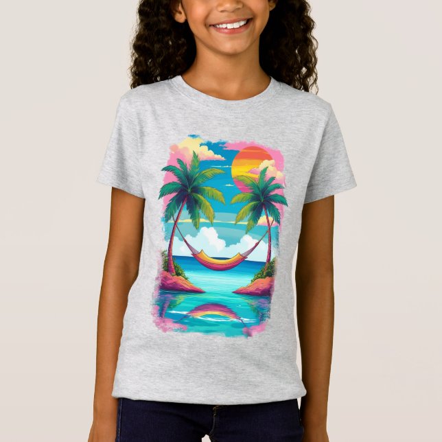 Camiseta Escape de la brisa tropical (Anverso)