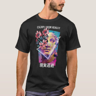 Camiseta Escape de la realidad de vaporwave estético japoné