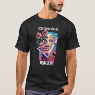 Camiseta Escape de la realidad de vaporwave estético japoné