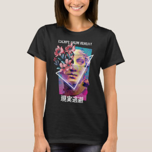 Camiseta Escape de la realidad de vaporwave estético japoné