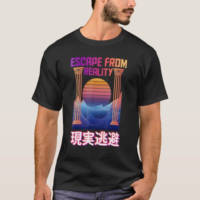 Camiseta Escape de la vestimenta de vaporolas de realidad (Anverso)