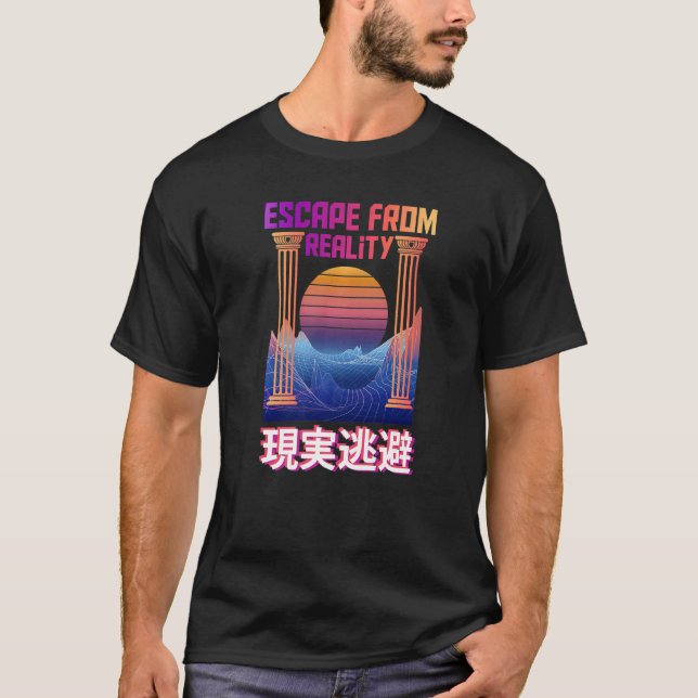 Camiseta Escape de la vestimenta de vaporolas de realidad (Anverso)