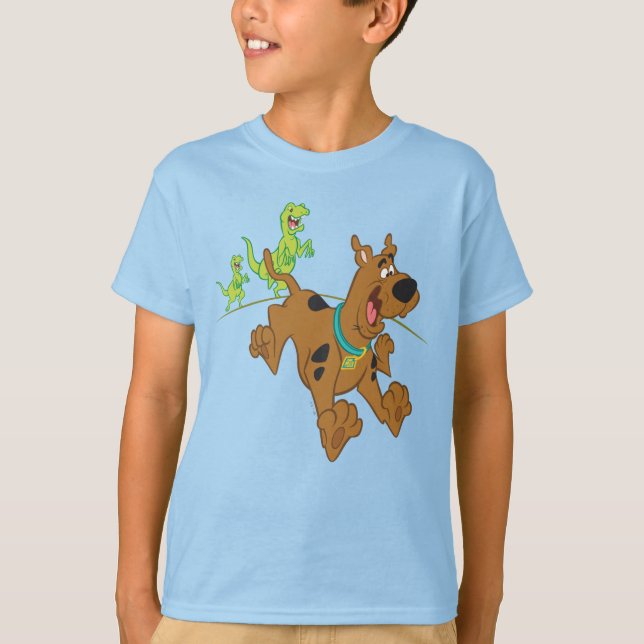 Camiseta Escape de los dinosaurios Scooby-Doo (Anverso)