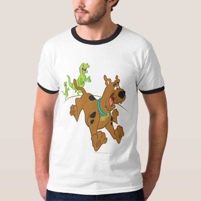 Camiseta Escape de los dinosaurios Scooby-Doo (Anverso)