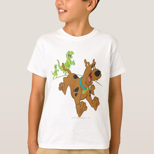 Camiseta Escape de los dinosaurios Scooby-Doo (Anverso)