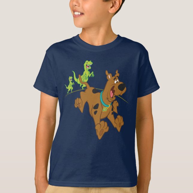 Camiseta Escape de los dinosaurios Scooby-Doo (Anverso)