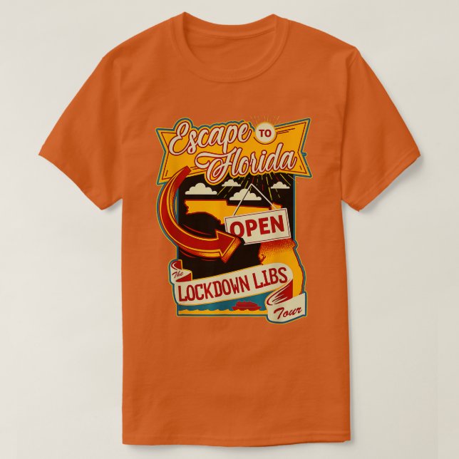 Camiseta Escape De Ron DeSantis Al Vinatge De Florida (Diseño del anverso)