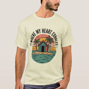 Camiseta Escape de surf en isla tropical