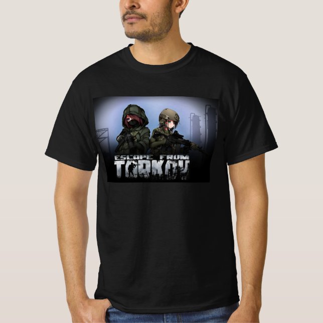 Camiseta escape del anime artístico del fan de tarkov (Anverso)