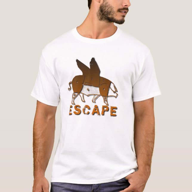 Camiseta Escape del cerdo (Anverso)