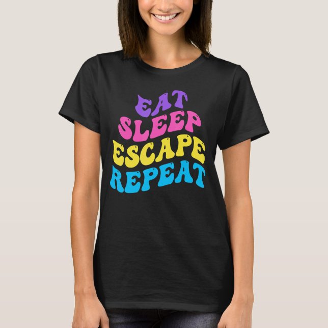 Camiseta Escape Room Eat Sleep Escape Repeat for Point And  (Anverso)