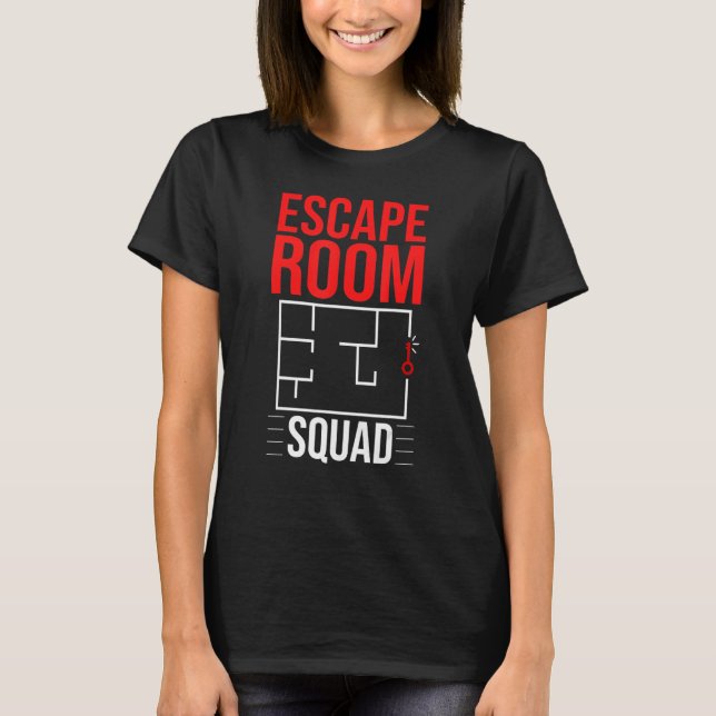 Camiseta Escape Room Game Exit Puzzle Boxes Board Horror 3 (Anverso)