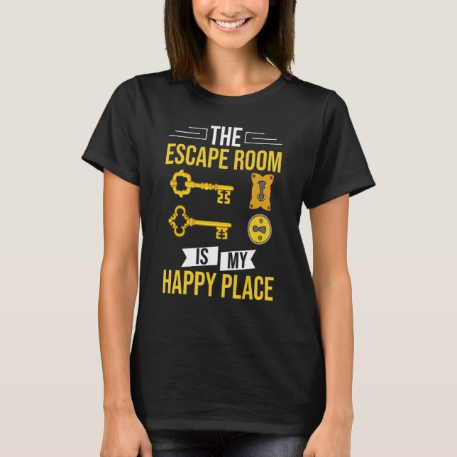 Camiseta Escape Room Game Exit Puzzle Bozzle Board Horror (Anverso)