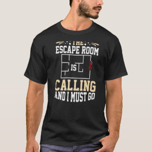 Camiseta Escape Room Game Exit Puzzle Bozzle Board Horror