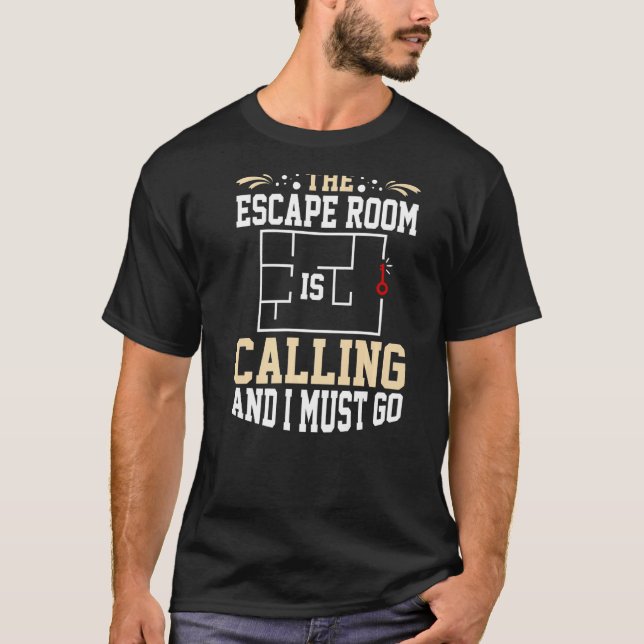 Camiseta Escape Room Game Exit Puzzle Bozzle Board Horror (Anverso)