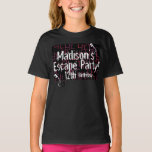 Camiseta Escape Room Maze Birthday Party T-Shirt<br><div class="desc">Escape Fiesta T-Shirt</div>