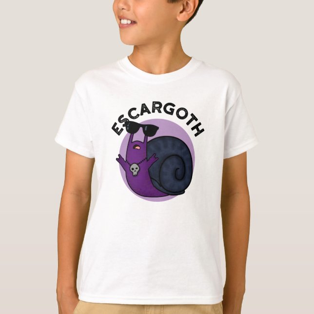 Camiseta Escar-gótico Gracioso Gótico de Guay Snail Pun (Anverso)