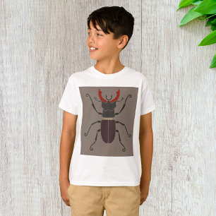 Camiseta Escarabajo Ciervo Diseño Minimalista Insecto