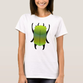 Camiseta Escarabajo con gradiente verde y azul turquesa