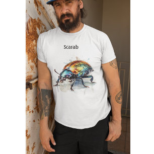 Camiseta Escarabajo iridiscente en acuarela, personalizado