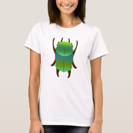 Camiseta Escarabajo joya azul y dorado