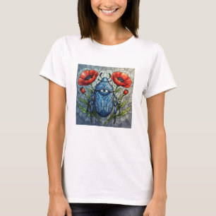 Camiseta Escarabajo Místico del Ojo que Todo lo Ve Flor de