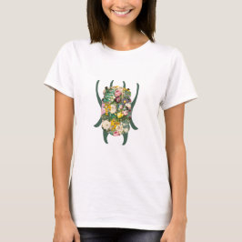 Camiseta Escarabajo pequeño con gradiente verde a turquesa