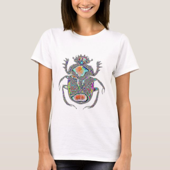 Camiseta Escarabajo sicodélico de Egipto (Anverso)