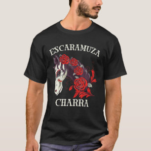 Camiseta Escaramuza Charra Caballo Mujeres Mexicanas Cráneo