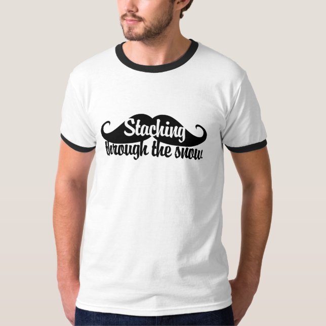 Camiseta Escarbar el humor del bigote de nieve (Anverso)