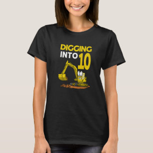 Camiseta Escarbar en 10 cumpleaños de excavadora