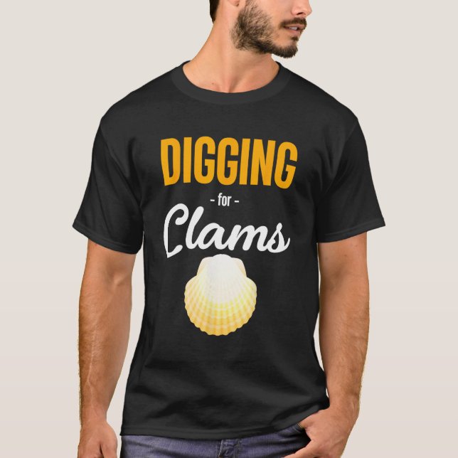 Camiseta Escarbar Para Los Clamos Estanques De Mariscos De  (Anverso)